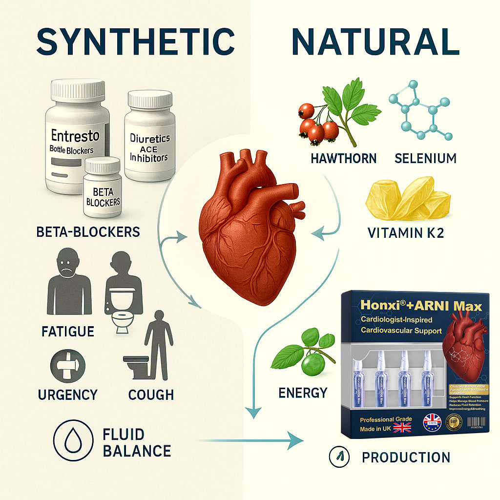 Honxi® +ARNI Max Cardiovascular Support Oral Solution Clinically-backed natural formula for heart function and blood pressure management Professional-grade • Complete transparency • MHRA-registered facility