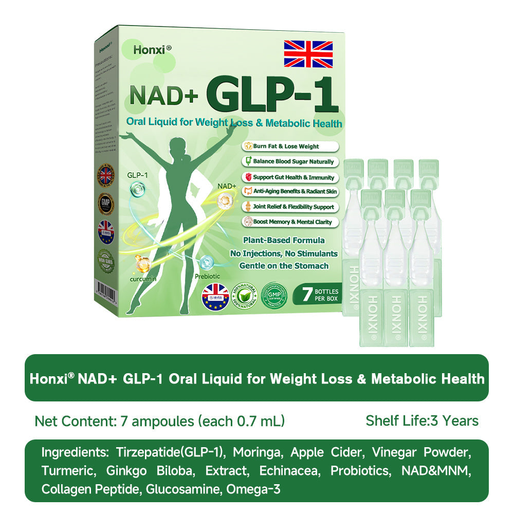 Official Store | Honxi® NAD+ GLP-1 Oral Liquid for Weight Loss & Metabolic Health (Just once a day, visible changes in 7 days) ✅ For obesity, cardiovascular health, diabetes, sleep apnea, gut health, joint issues, and more