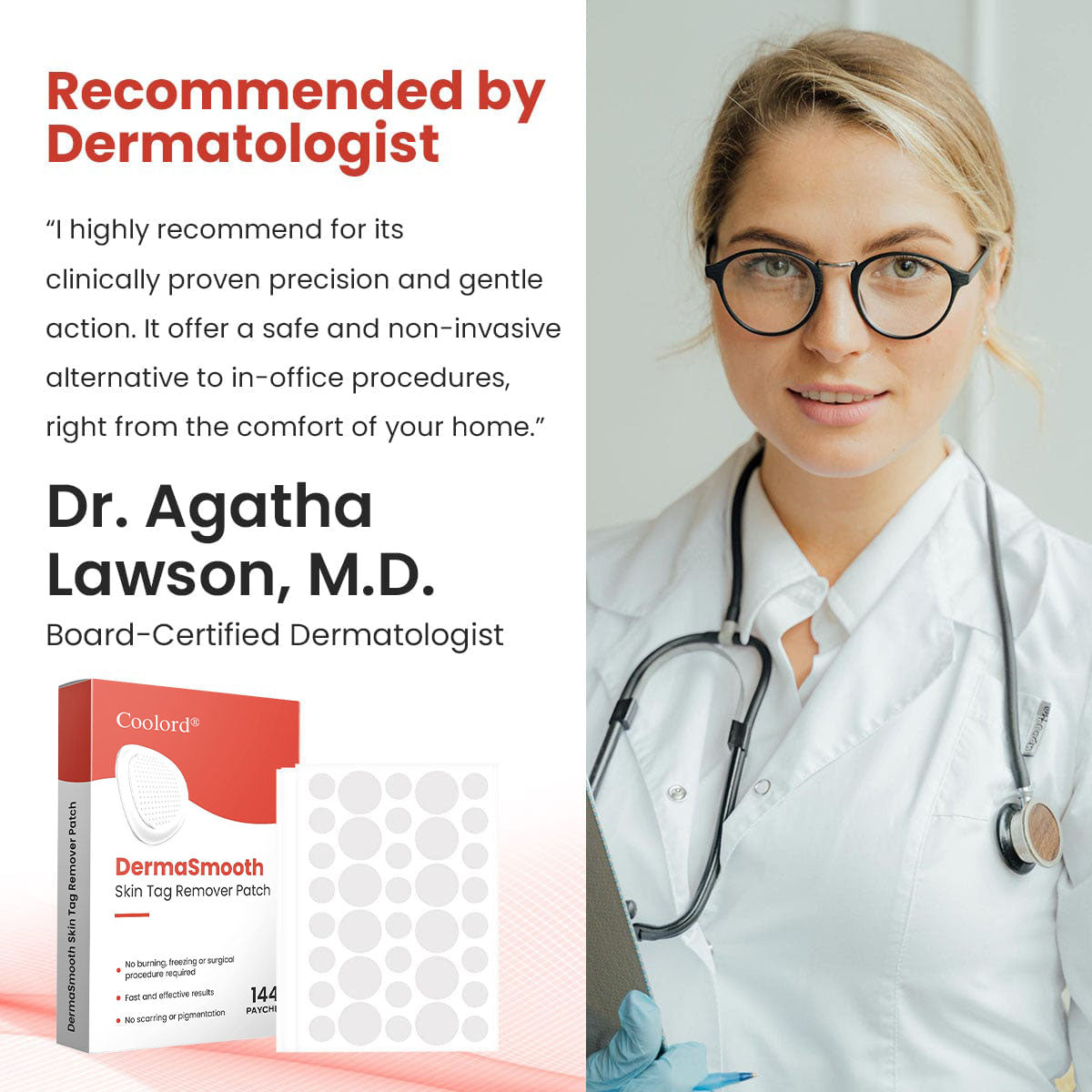 Coolord® DermaSmooth Skin Tag Remover Patch