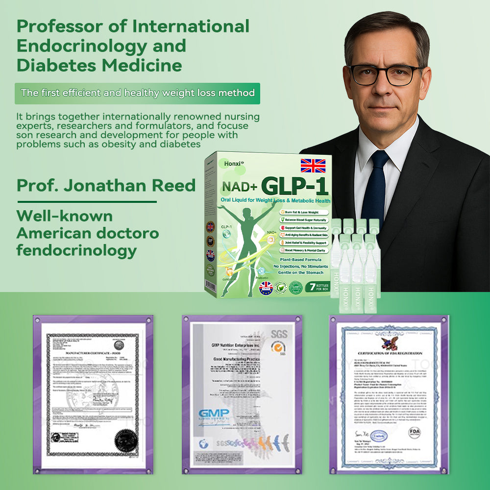 Official Store | Honxi® NAD+ GLP-1 Oral Liquid for Weight Loss & Metabolic Health (Just once a day, visible changes in 7 days) ✅ For obesity, cardiovascular health, diabetes, sleep apnea, gut health, joint issues, and more