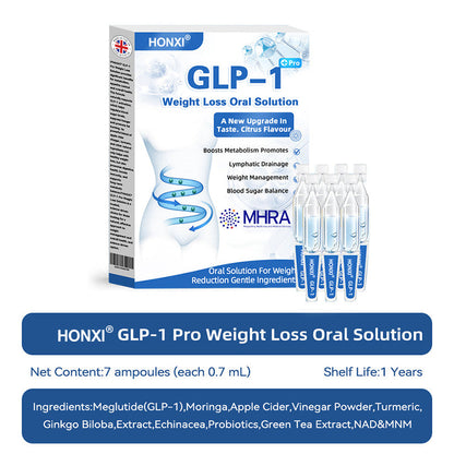 Honxi® GLP-1 Pro Weight Loss Oral Solution ✅One dose a day — see results in 7 days 👩‍⚕️Suitable for obesity, cardiovascular diseases, diabetes, sleep apnea, high cholesterol and blood lipids, joint problems, and various other conditions🚀