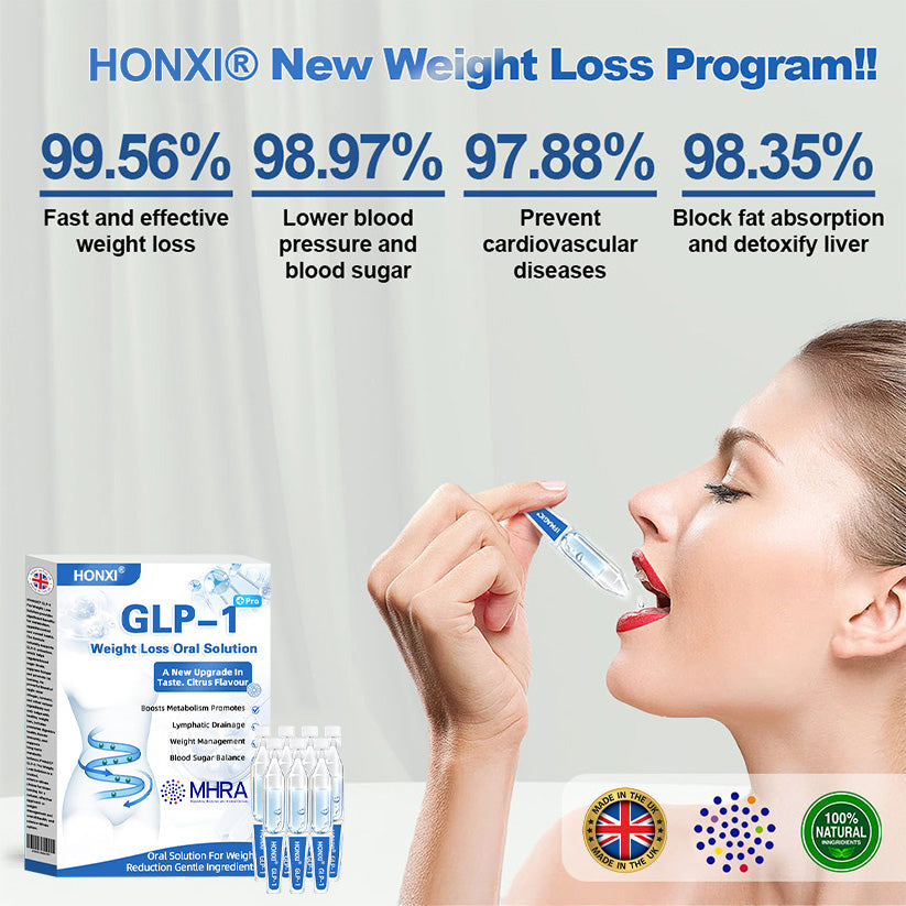 Honxi® GLP-1 Pro Weight Loss Oral Solution ✅One dose a day — see results in 7 days 👩‍⚕️Suitable for obesity, cardiovascular diseases, diabetes, sleep apnea, high cholesterol and blood lipids, joint problems, and various other conditions🚀